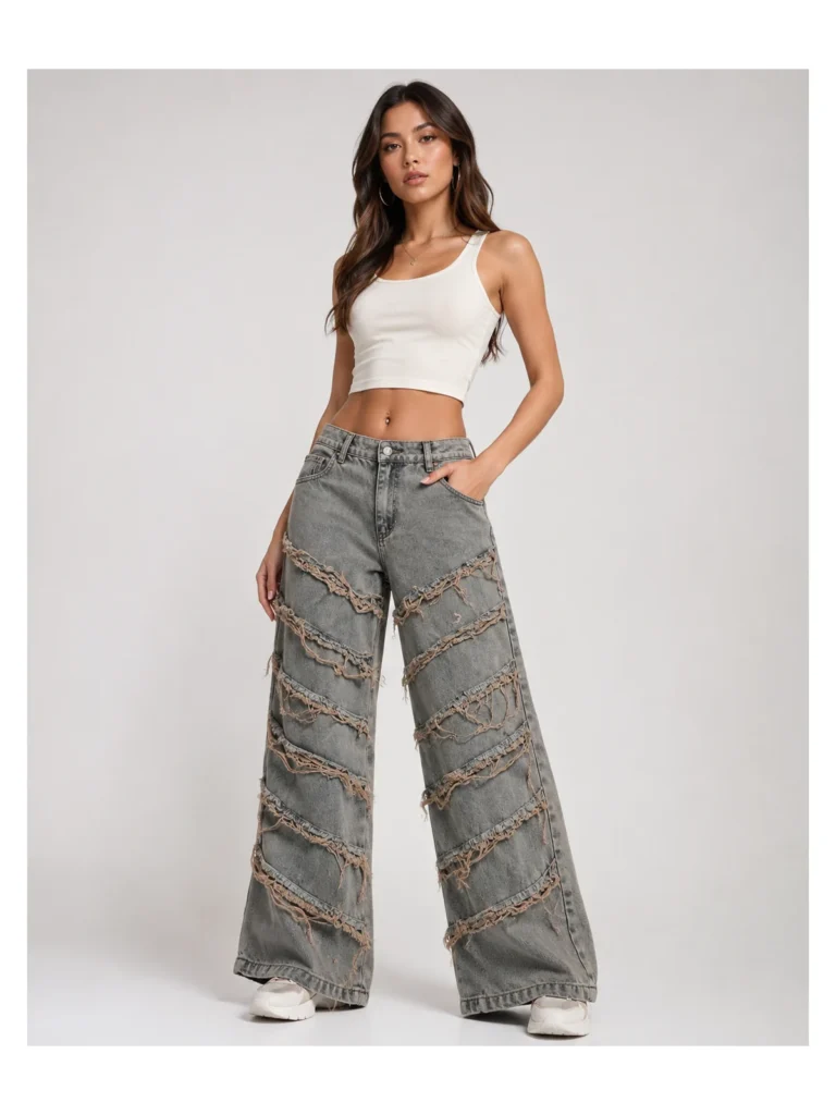 Jean Wide Leg Desflecado